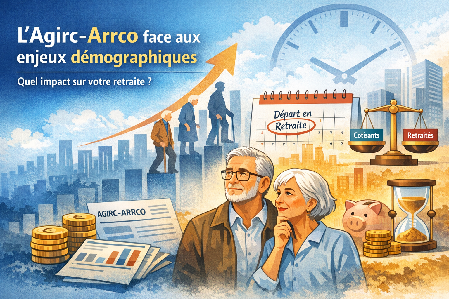 Agirc-Arrco face au vieillissement démographique et à l’équilibre financier des pensions