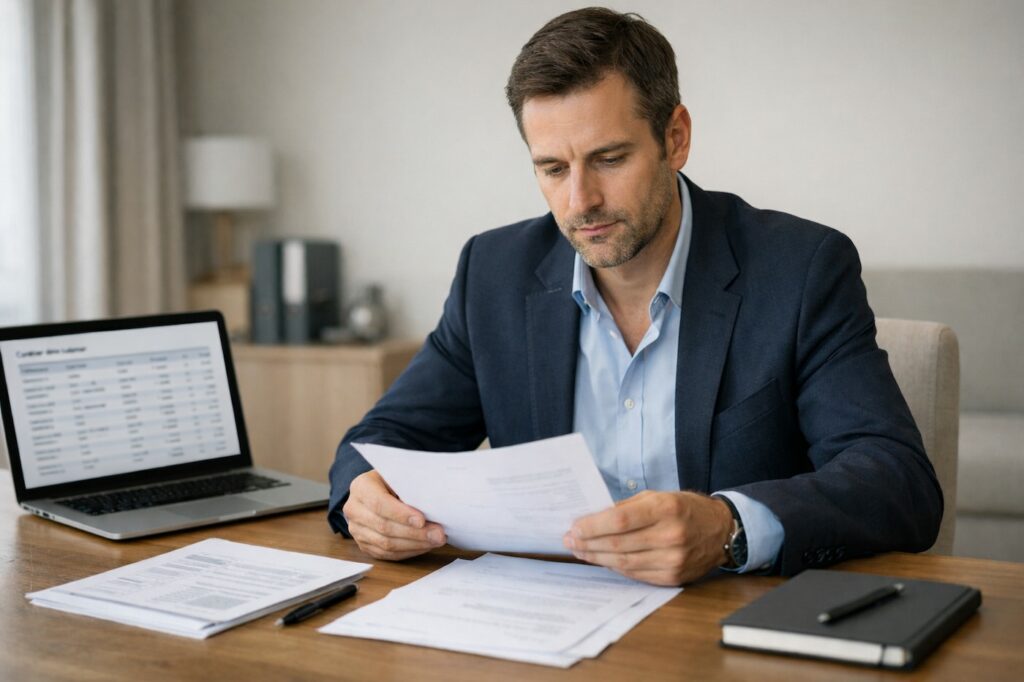 Expert retraite analysant un relevé de carrière en France